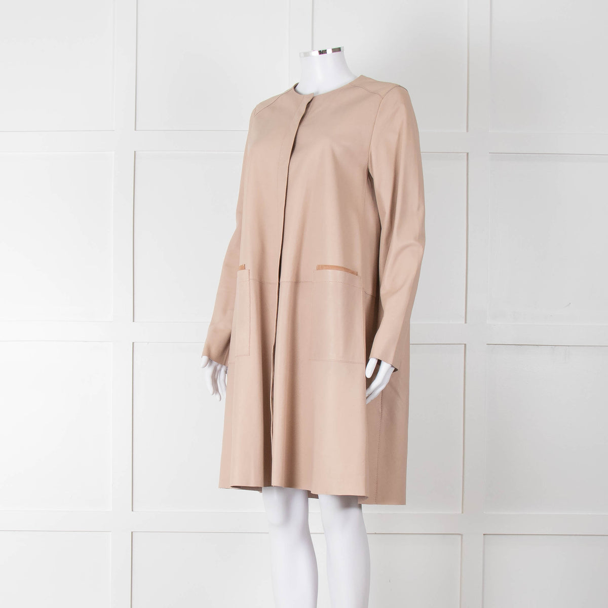 Riani Pale Tan Lamb Leather Coat