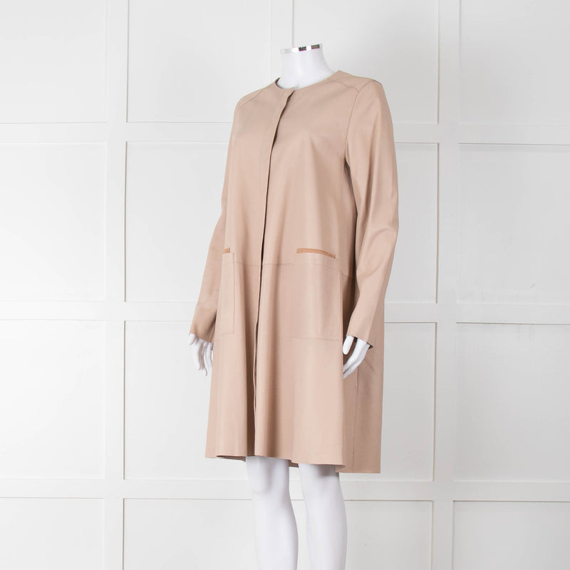 Riani Pale Tan Lamb Leather Coat