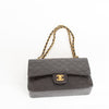 Chanel Vintage Medium Classic Black Double Flap Gold Hardware