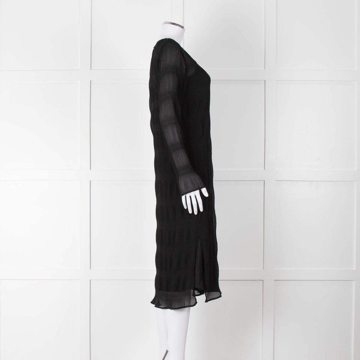 Just Female Black Sheer Dress With Black Slip