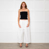 Deiji Studios White Wide Leg Elastic Waist Trousers