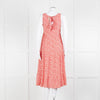 Sezane Red White Floral Sleeveless Tiered Dress