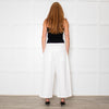 Deiji Studios White Wide Leg Elastic Waist Trousers
