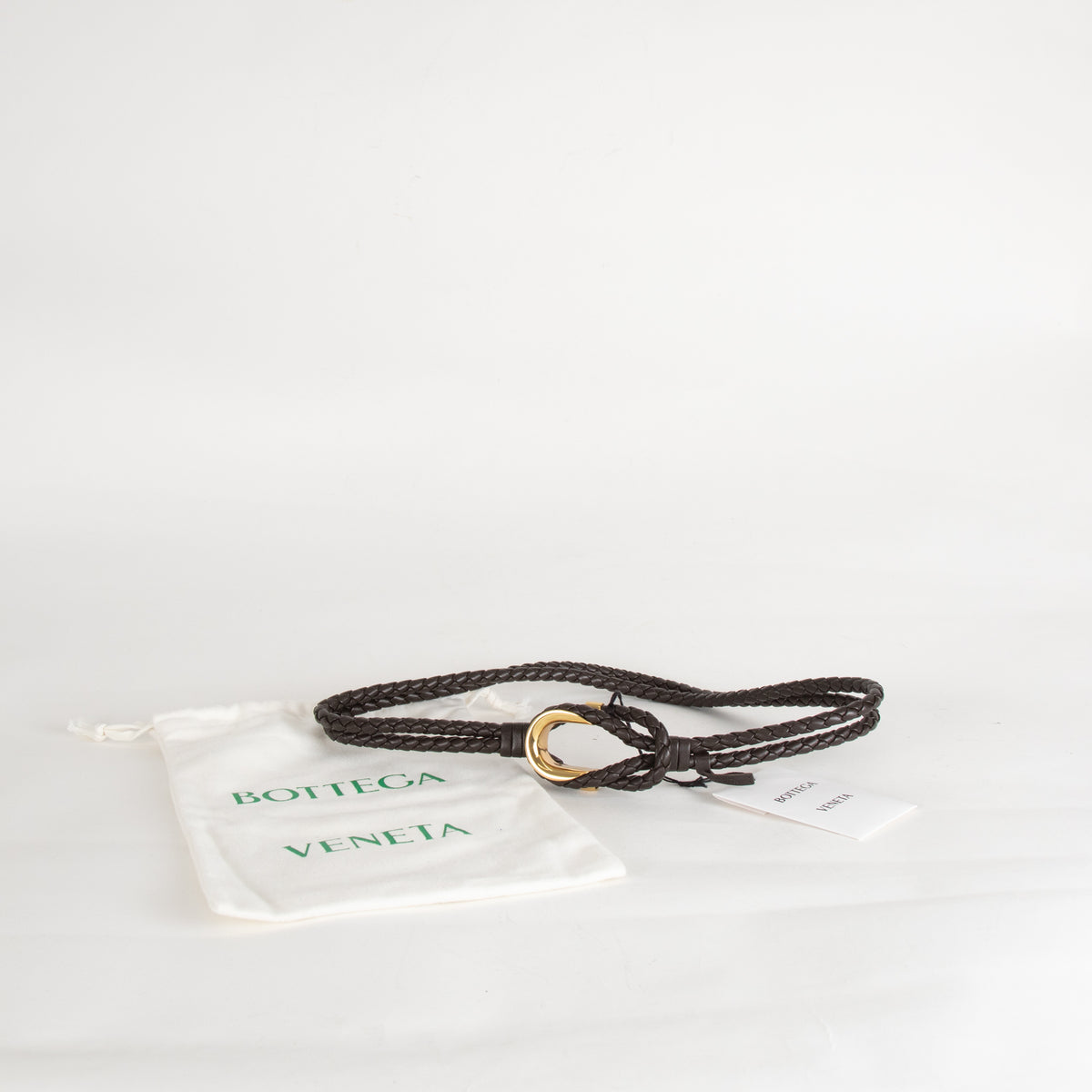 Bottega Veneta Brown Cintura Intrecciato Woven Waist Belt