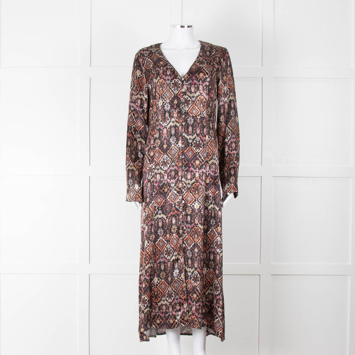 Odd Molly Susanna Dark Berry Coloured Patterned Maxi Dress