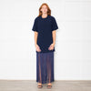 Nomia Midnight Blue Fringe T Shirt Dress