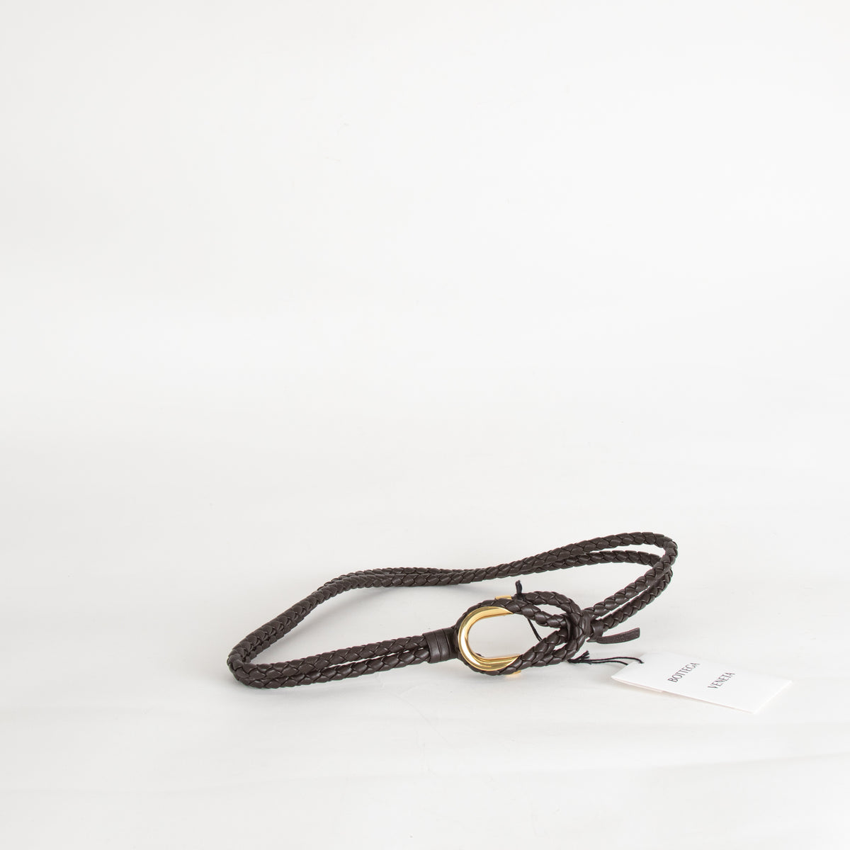 Bottega Veneta Brown Cintura Intrecciato Woven Waist Belt