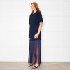 Nomia Midnight Blue Fringe T Shirt Dress