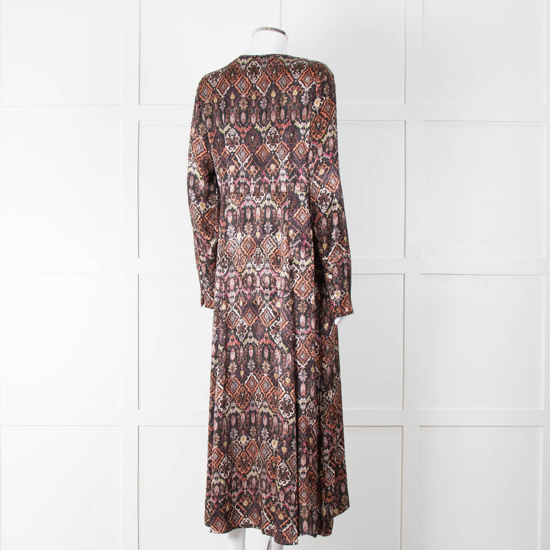 Odd Molly Susanna Dark Berry Coloured Patterned Maxi Dress