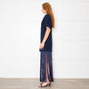 Nomia Midnight Blue Fringe T Shirt Dress