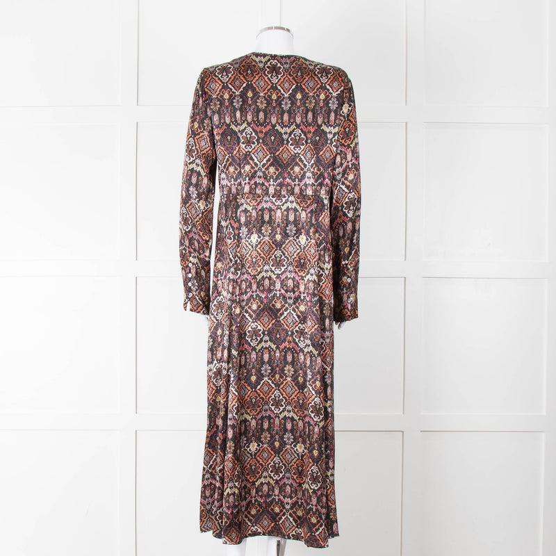 Odd Molly Susanna Dark Berry Coloured Patterned Maxi Dress