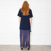 Nomia Midnight Blue Fringe T Shirt Dress