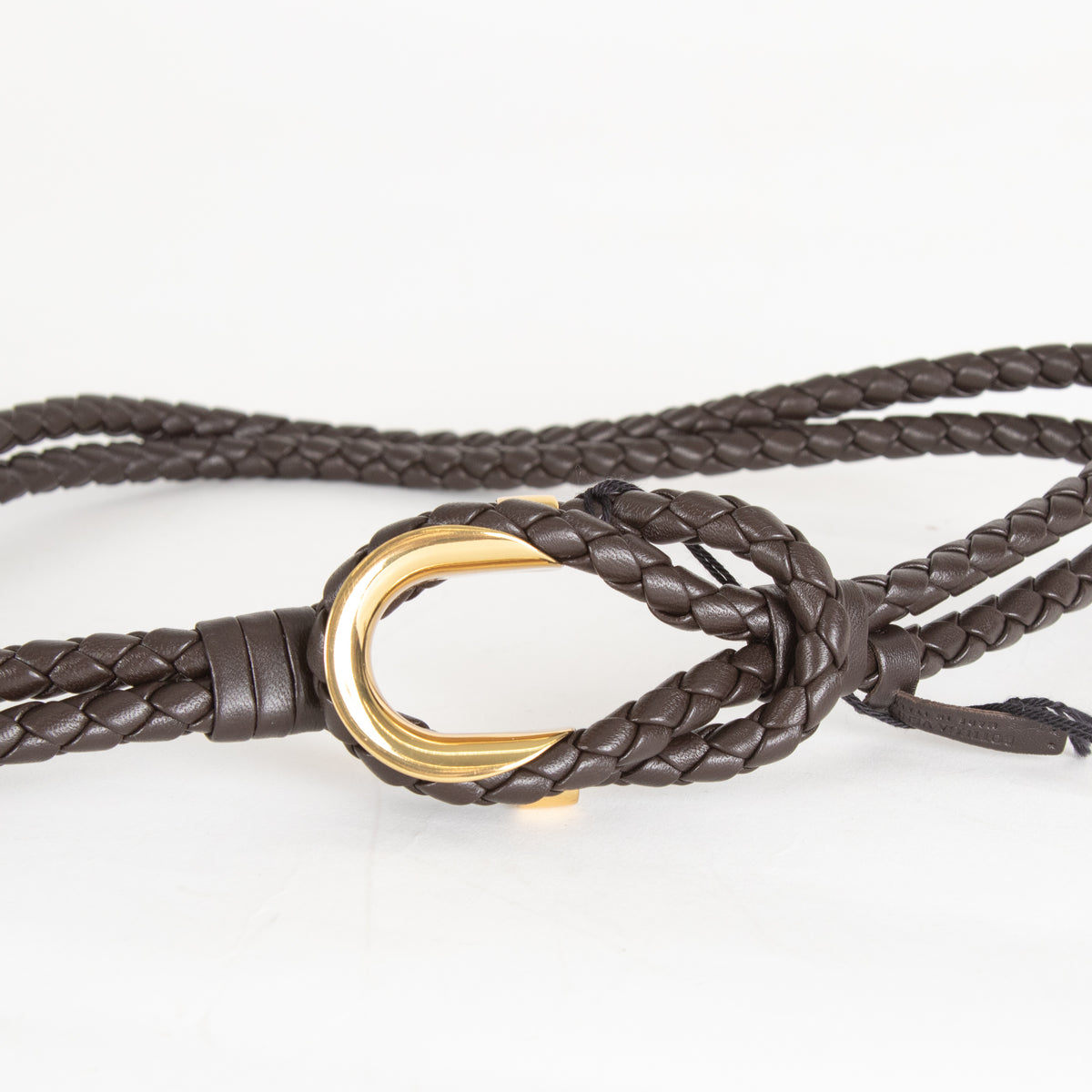 Bottega Veneta Brown Cintura Intrecciato Woven Waist Belt