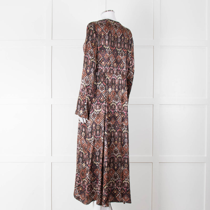 Odd Molly Susanna Dark Berry Coloured Patterned Maxi Dress