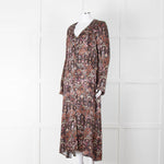 Odd Molly Susanna Dark Berry Coloured Patterned Maxi Dress