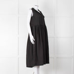 Frank & Eileen Black Sleeveless Linen Collared Dress