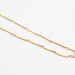 Anoushka 14ct Saturn Short Chain Gold Necklace