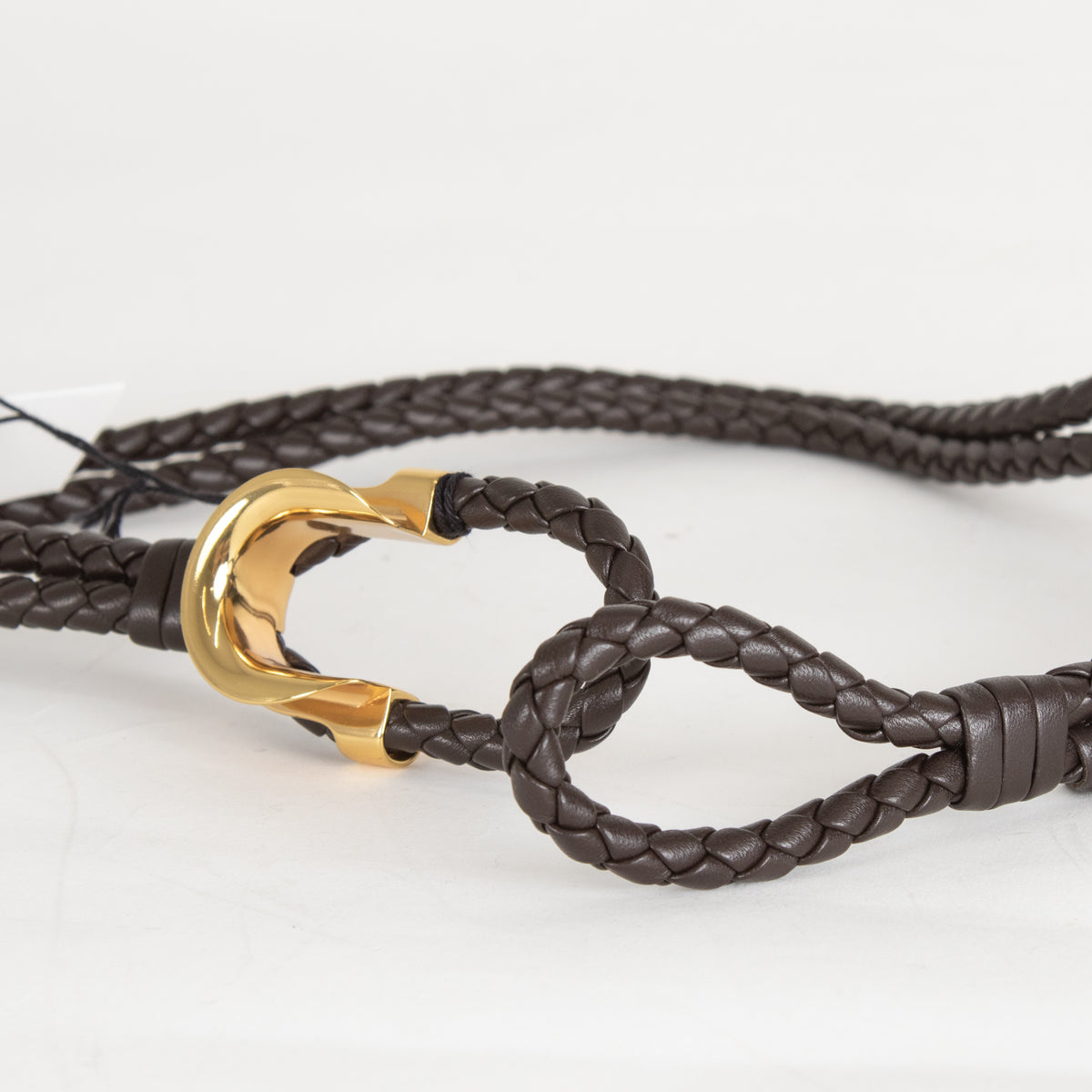 Bottega Veneta Brown Cintura Intrecciato Woven Waist Belt