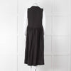 Frank & Eileen Black Sleeveless Linen Collared Dress