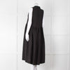Frank & Eileen Black Sleeveless Linen Collared Dress