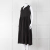 Frank & Eileen Black Sleeveless Linen Collared Dress