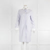 Balenciaga Light Blue Red Stripe Shirt Dress