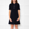 Goat Navy Collared Short Sleeve Shift Dress