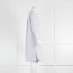 Balenciaga Light Blue Red Stripe Shirt Dress