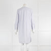 Balenciaga Light Blue Red Stripe Shirt Dress