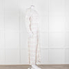 LoveShackFancy White Pink Tulip Lace Trim Maxi Dress