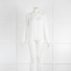 Claudie Pierlot White Frill Collar Long Sleeve Blouse