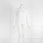 Claudie Pierlot White Frill Collar Long Sleeve Blouse