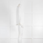 Claudie Pierlot White Frill Collar Long Sleeve Blouse