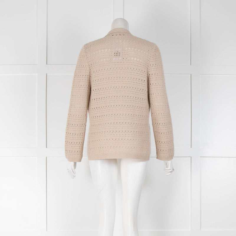 Loro Piana Loose Knit Collared in Beige