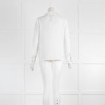 Claudie Pierlot White Frill Collar Long Sleeve Blouse