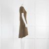 Me Em Khaki Cotton Front Pocket Short Sleeve Mini Dress