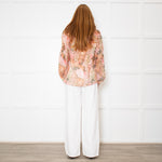 Dreamcatcher Pink Multi Print Butterfly Embelleshment Blouse