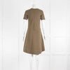 Me Em Khaki Cotton Front Pocket Short Sleeve Mini Dress