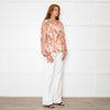 Dreamcatcher Pink Multi Print Butterfly Embelleshment Blouse