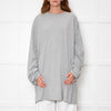 Raey Oversized Grey Cotton Long Sleeve Top