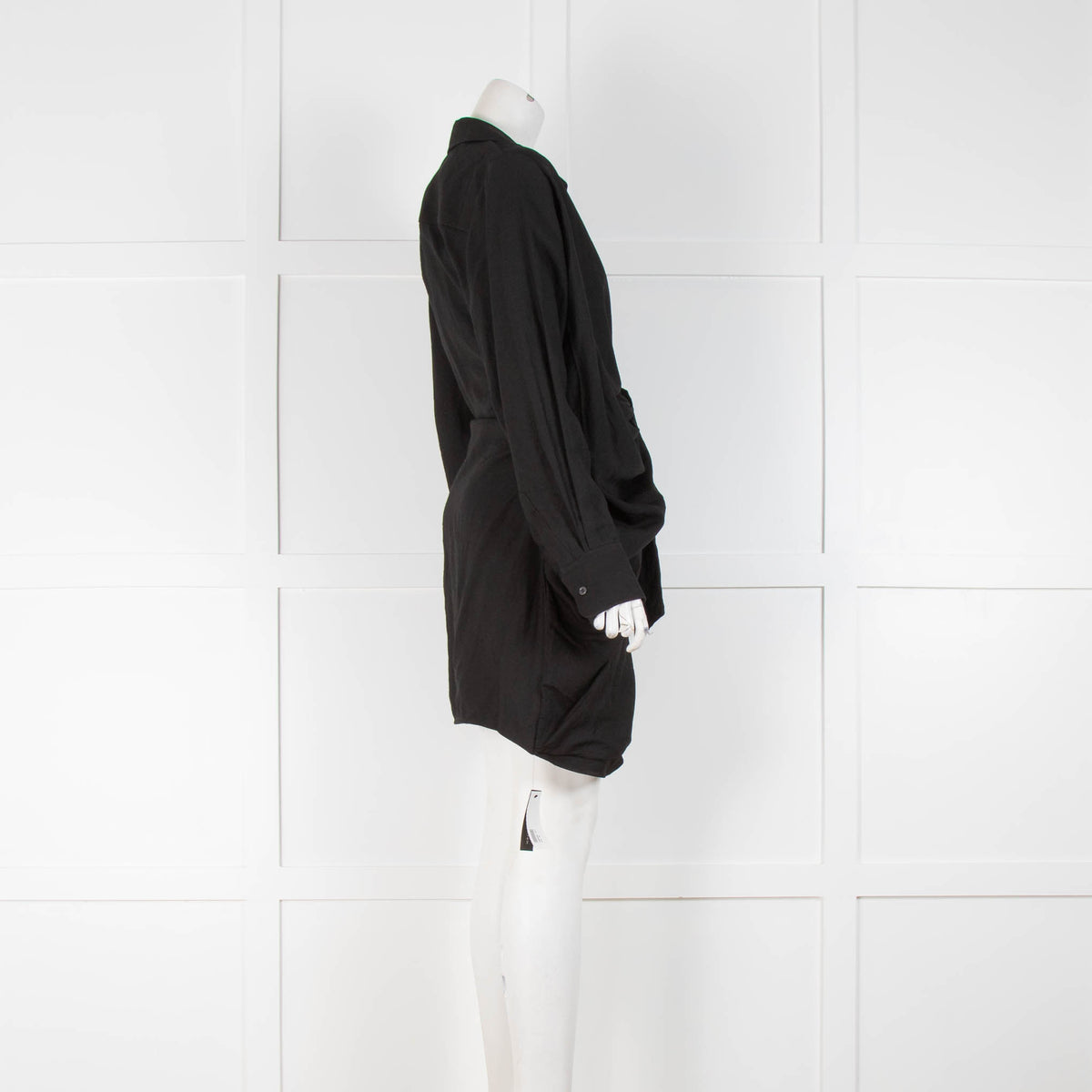 Jacquemus Black Draped Bahia Mini Dress