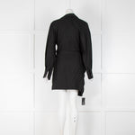 Jacquemus Black Draped Bahia Mini Dress