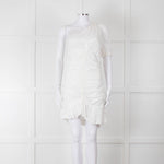 Isabel Marant Etoile White One Shoulder Cotton Mini Dress