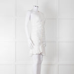 Isabel Marant Etoile White One Shoulder Cotton Mini Dress