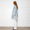 Free People Pale Wash Oversized Denim Shirt
