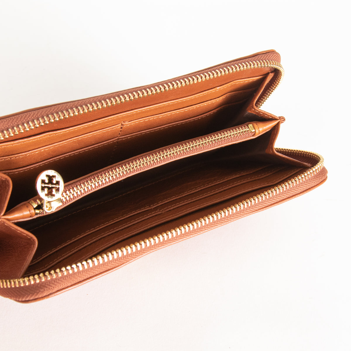 Tory Burch Tan Zip Around Wallet