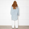 Free People Pale Wash Oversized Denim Shirt