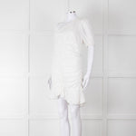Isabel Marant Etoile White One Shoulder Cotton Mini Dress