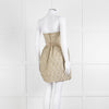 Marco Bologna Gold Jacquard Strapless Bustier Dress