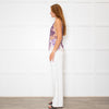 Amen Sheer Net Vest Top With Purple Seqiuns